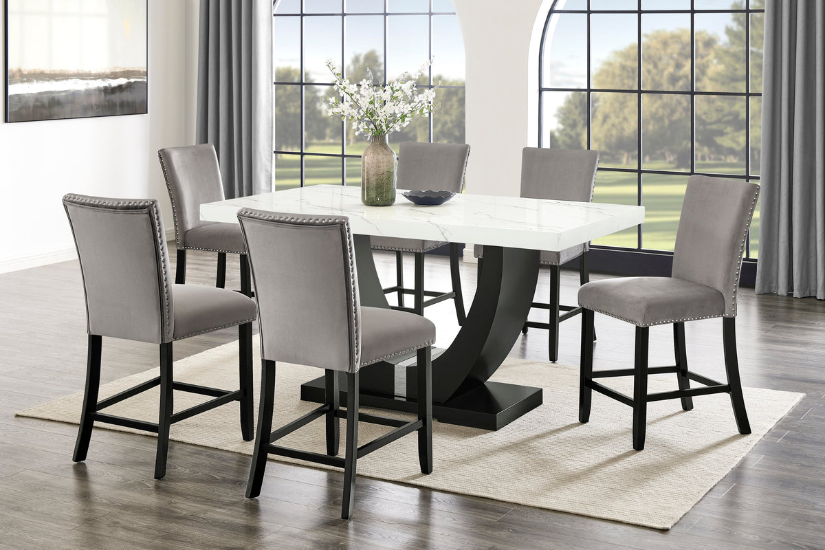 Larry Grey 7-Piece Counter Height Set