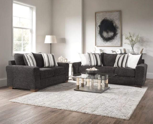 Behold Black Sofa & Loveseat Set