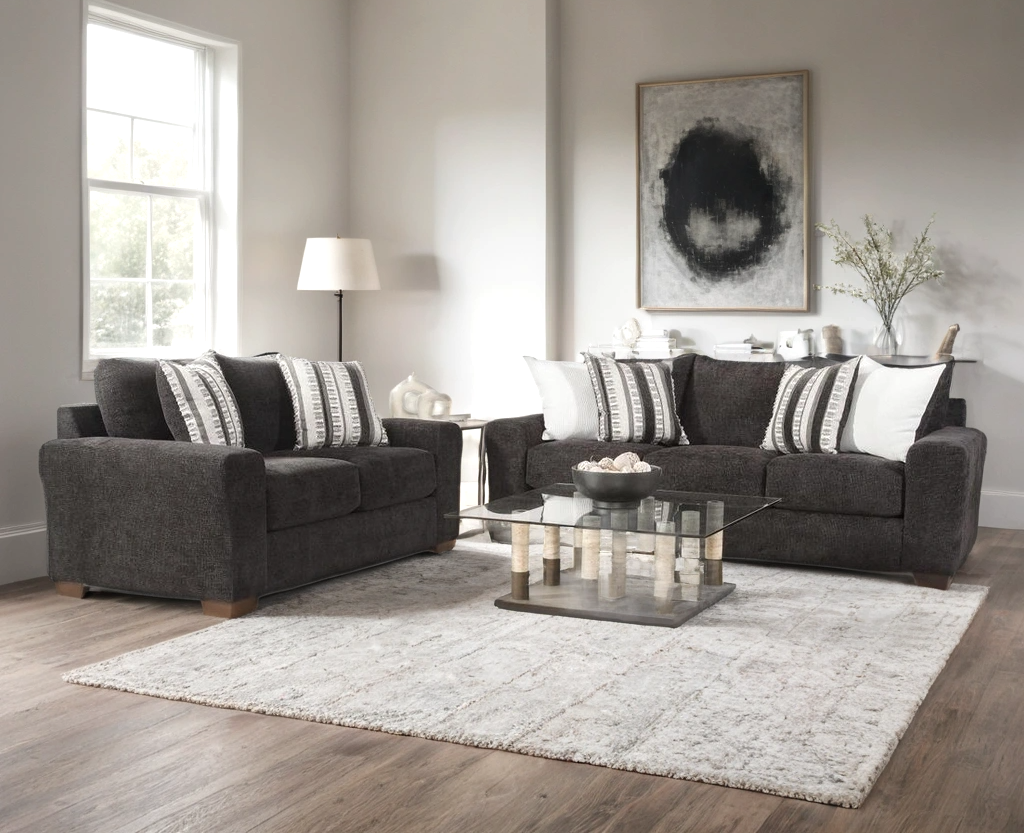 Behold Black Sofa & Loveseat Set