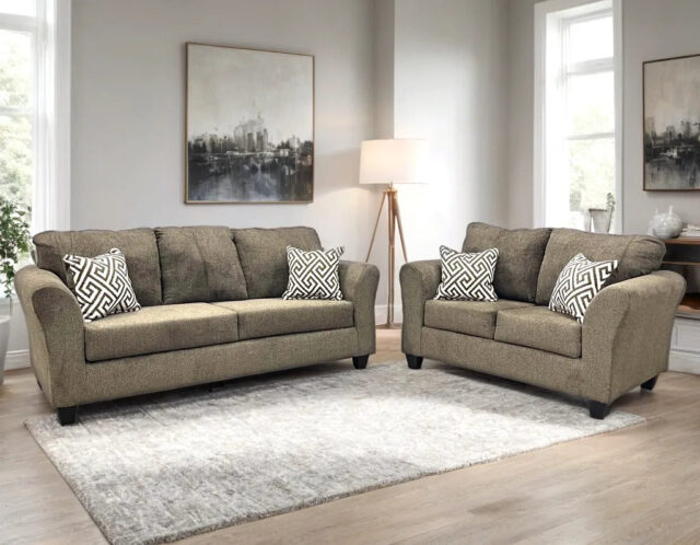 Elysian Mocha Sofa & Loveseat
