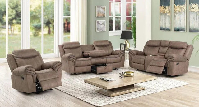 Rio Grande Brown Reclining Living Room Set