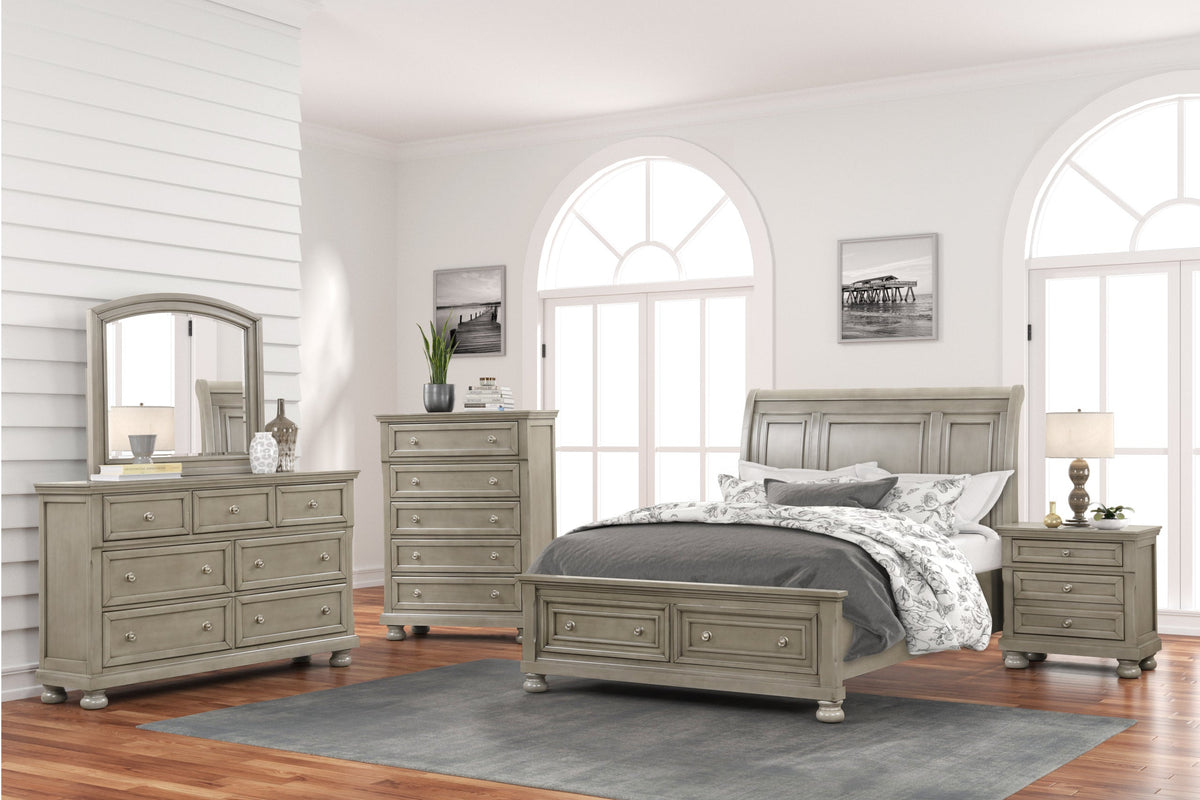 Magnolia Grey 4-piece Queen Platform Bedroom Set