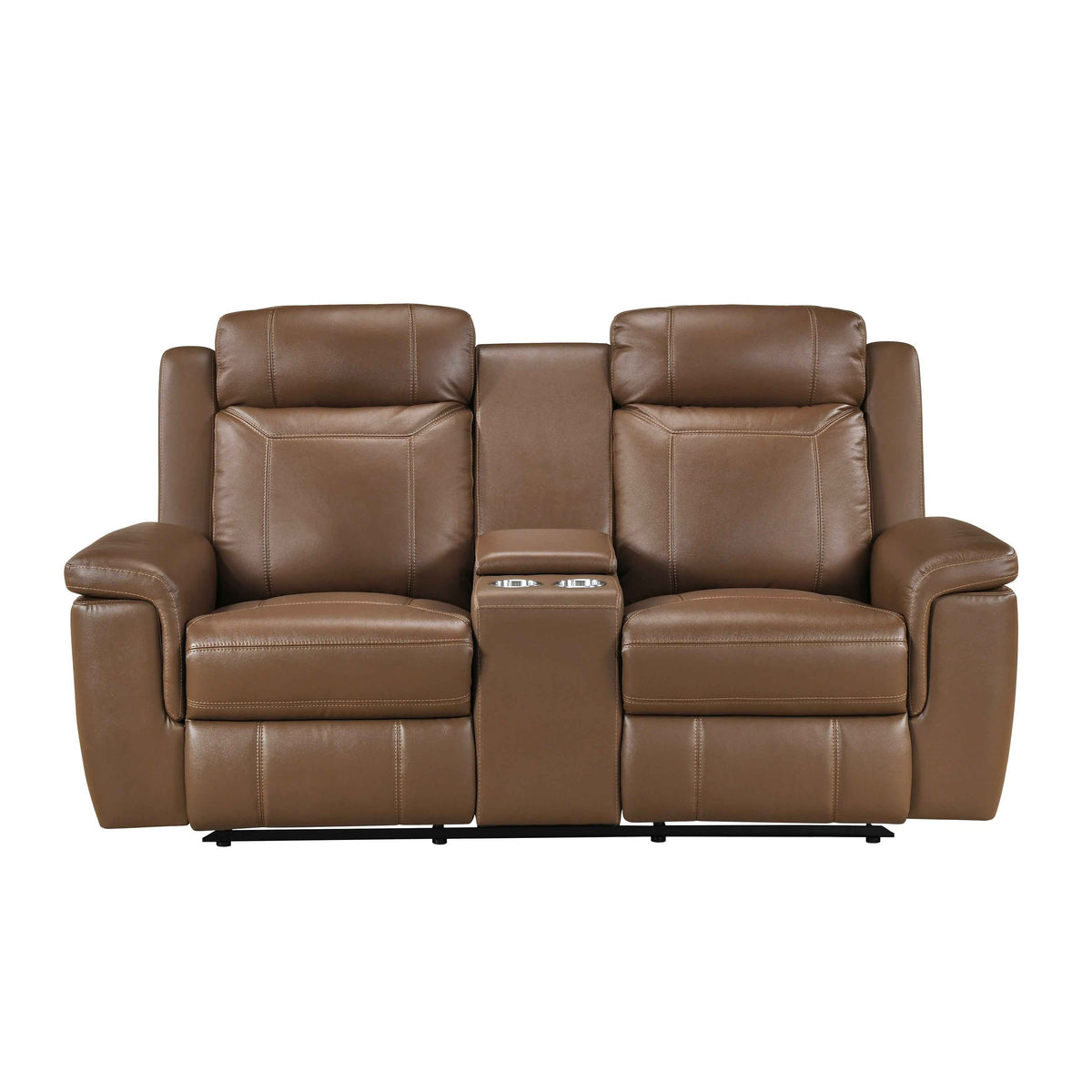 Nest Camel Double Reclining Loveseat with Center Console