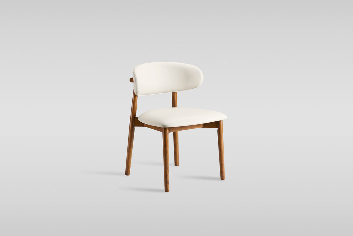 Yomi Beige/Walnut Dining Chair