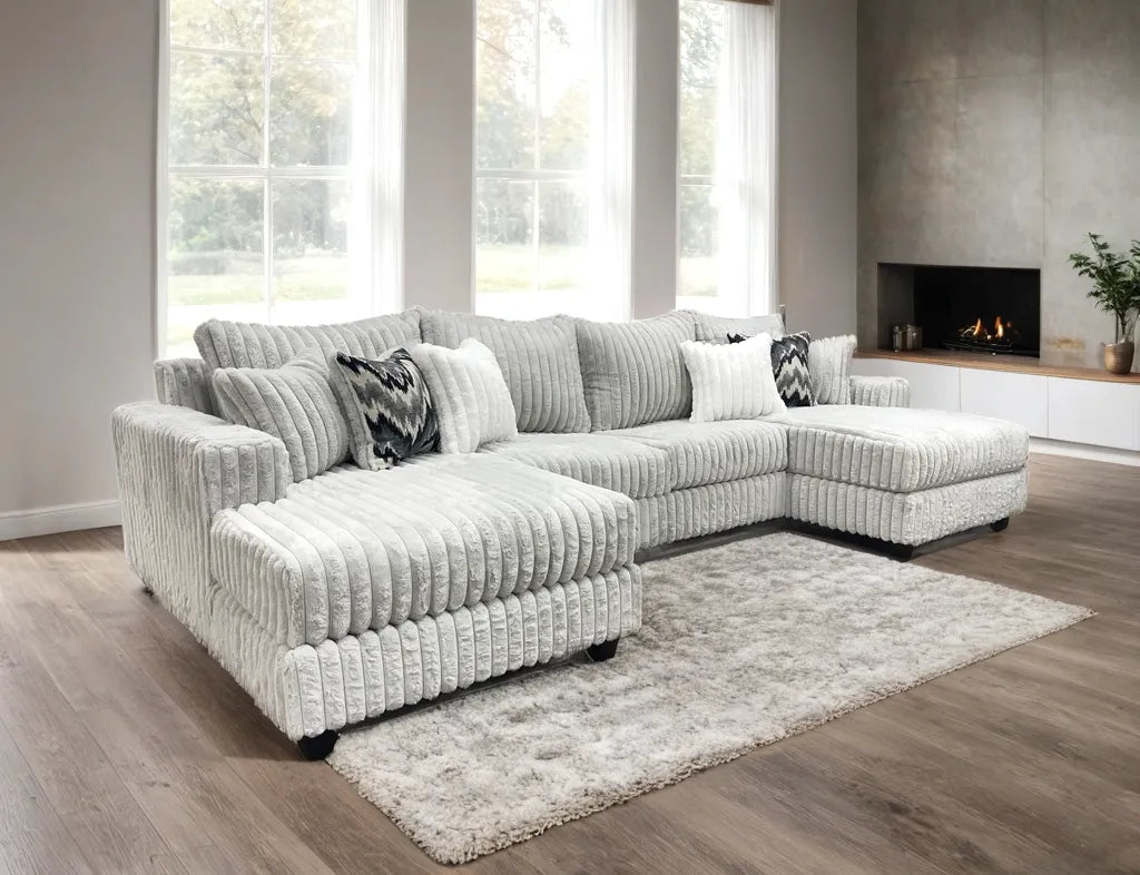 Carnaby Gray Double Chaise Sectional