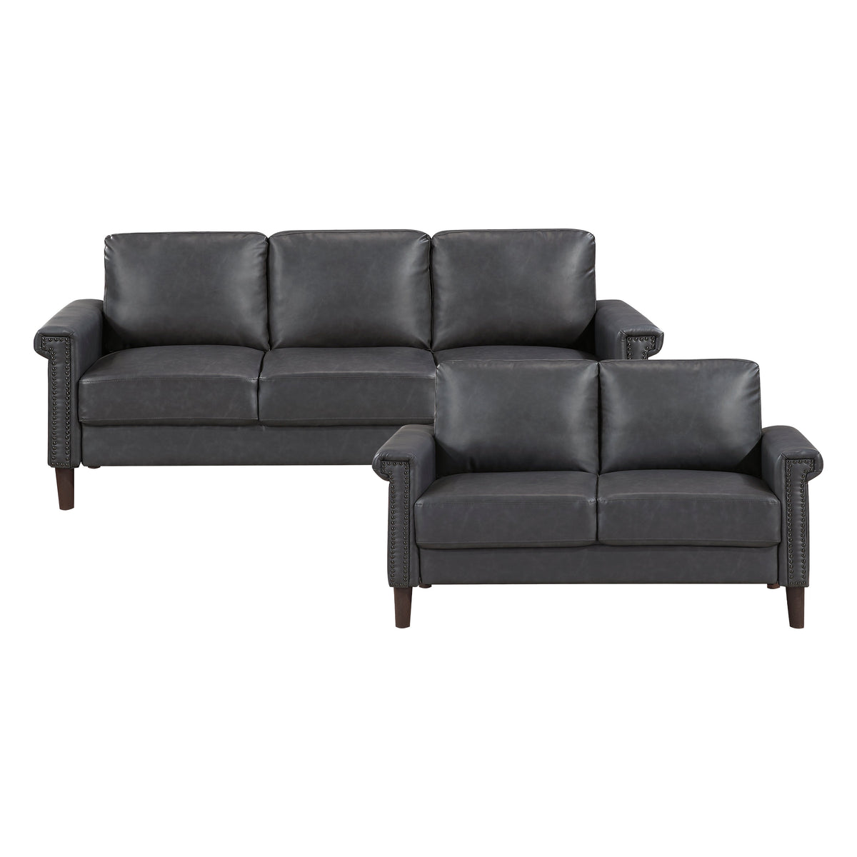 Heritage Dark Gray 2-Piece Living Room Set