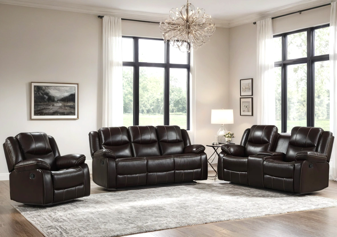 Carter 2-Piece Brown Sofa & Loveseat