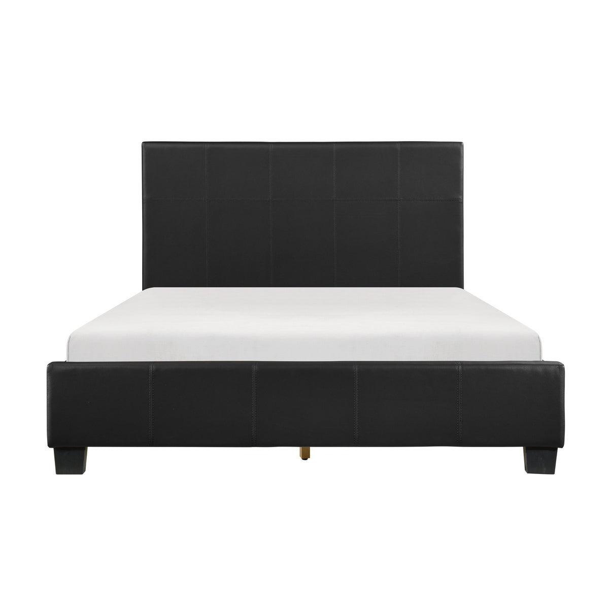 Lorenzi Black California King Upholstered Platform Bed