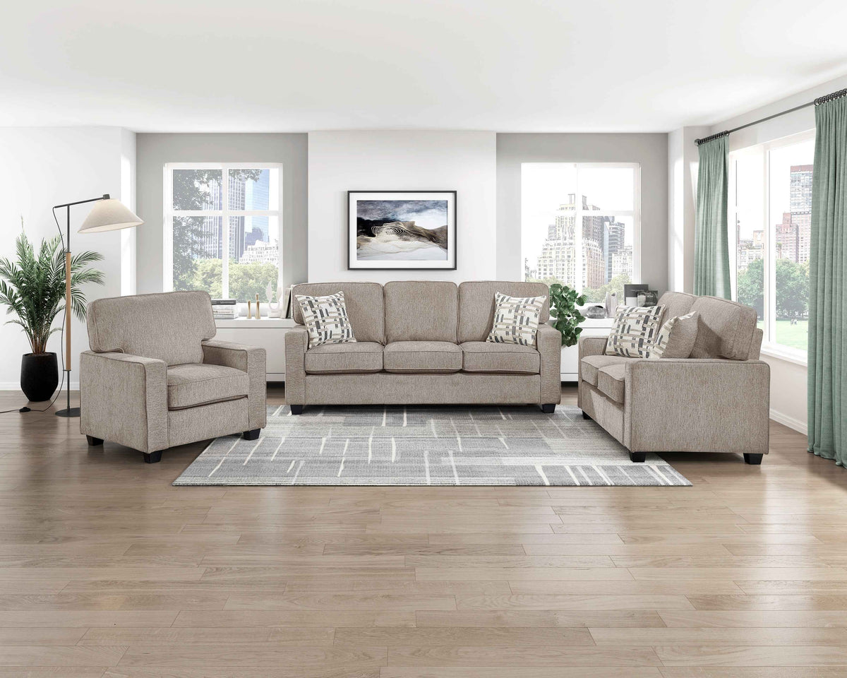 Frances Brown 3-Piece Living Room Set