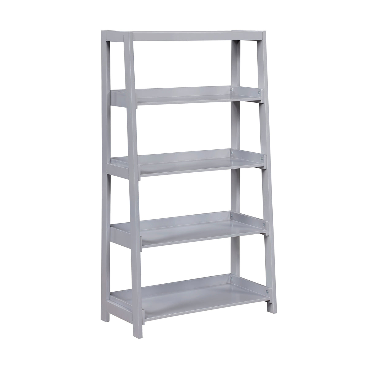 Sloane Gray Bookcase with 4 Fixed Shelves