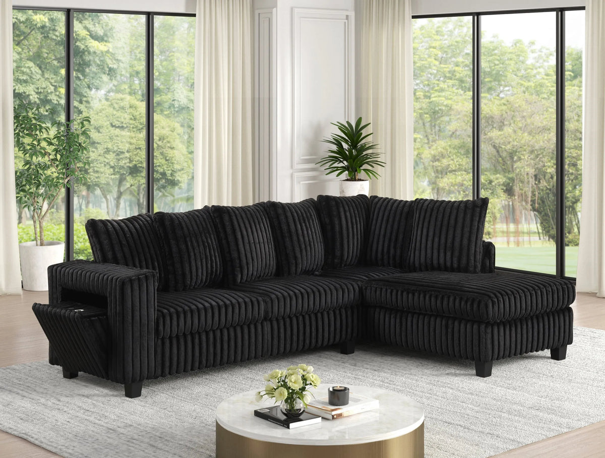 Rene Black RAF Reversible Sectional