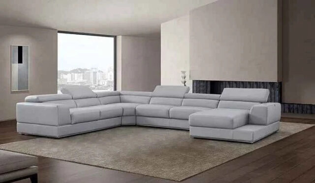 Pella LT. Grey Right Arm Facing (RAF) Sectional