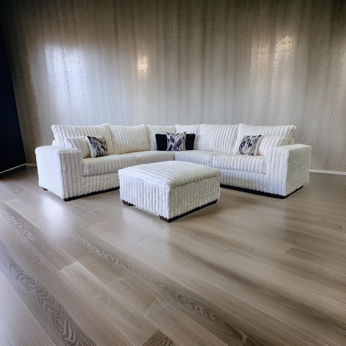 Noah Ivory 3-Piece Sectional