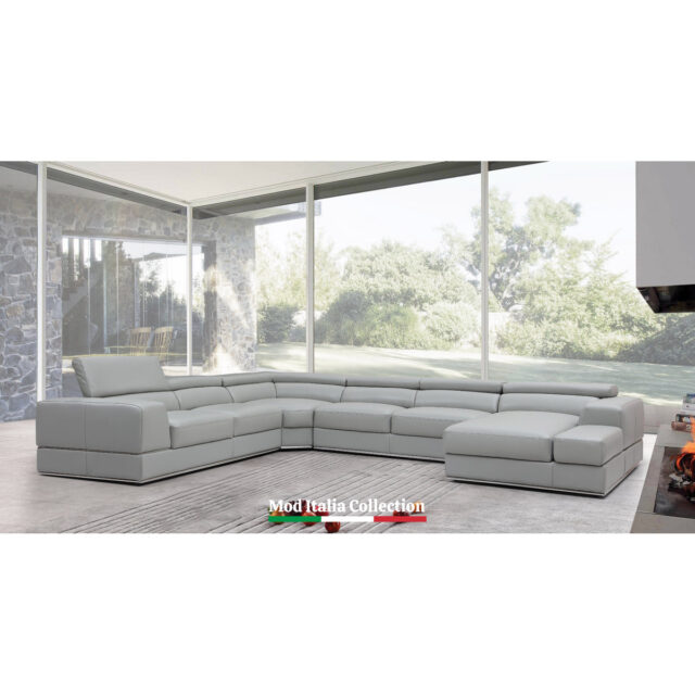 Pella LT. Grey Right Arm Facing (RAF) Sectional