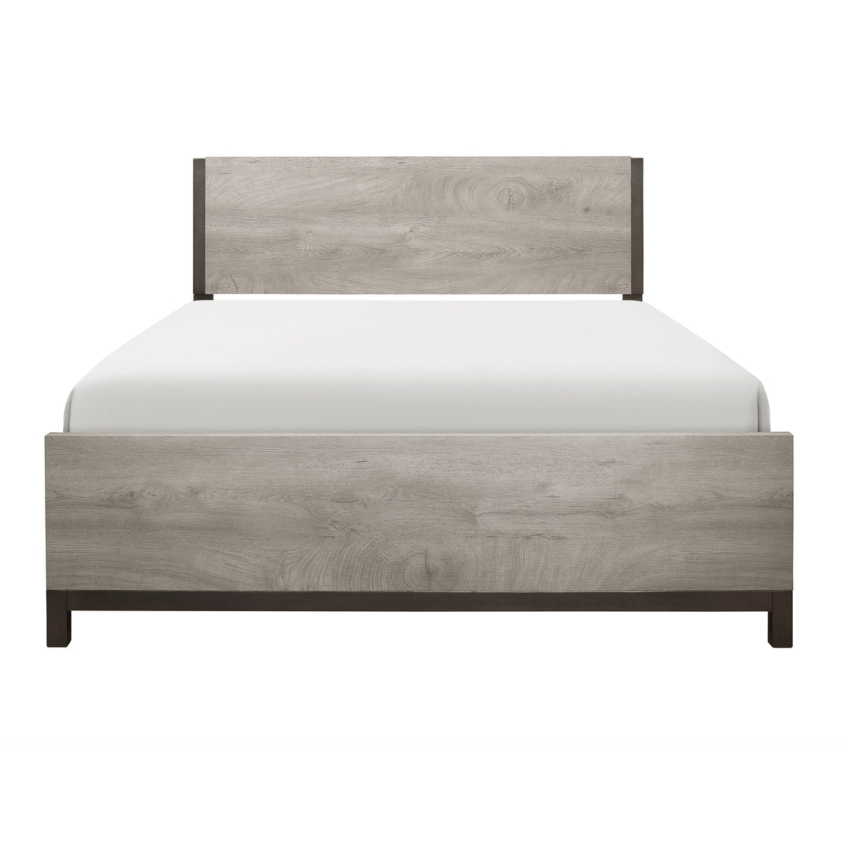 Zephyr Light Gray California King Panel Bed