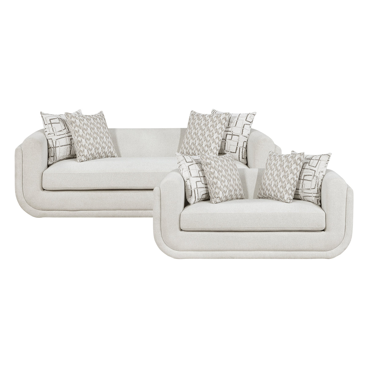 Nimbus Beige 2-Piece Living Room Set