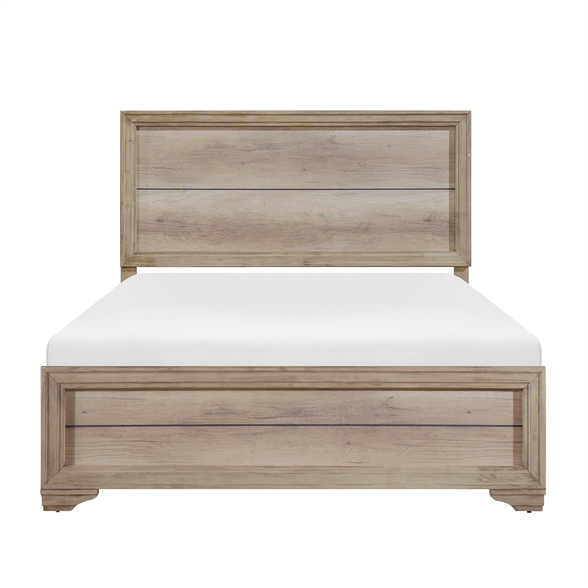 Lonan Natural California King Panel Bed