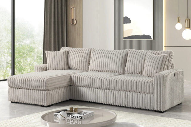 Sol Siberia Gray RAF Reversible Sectional