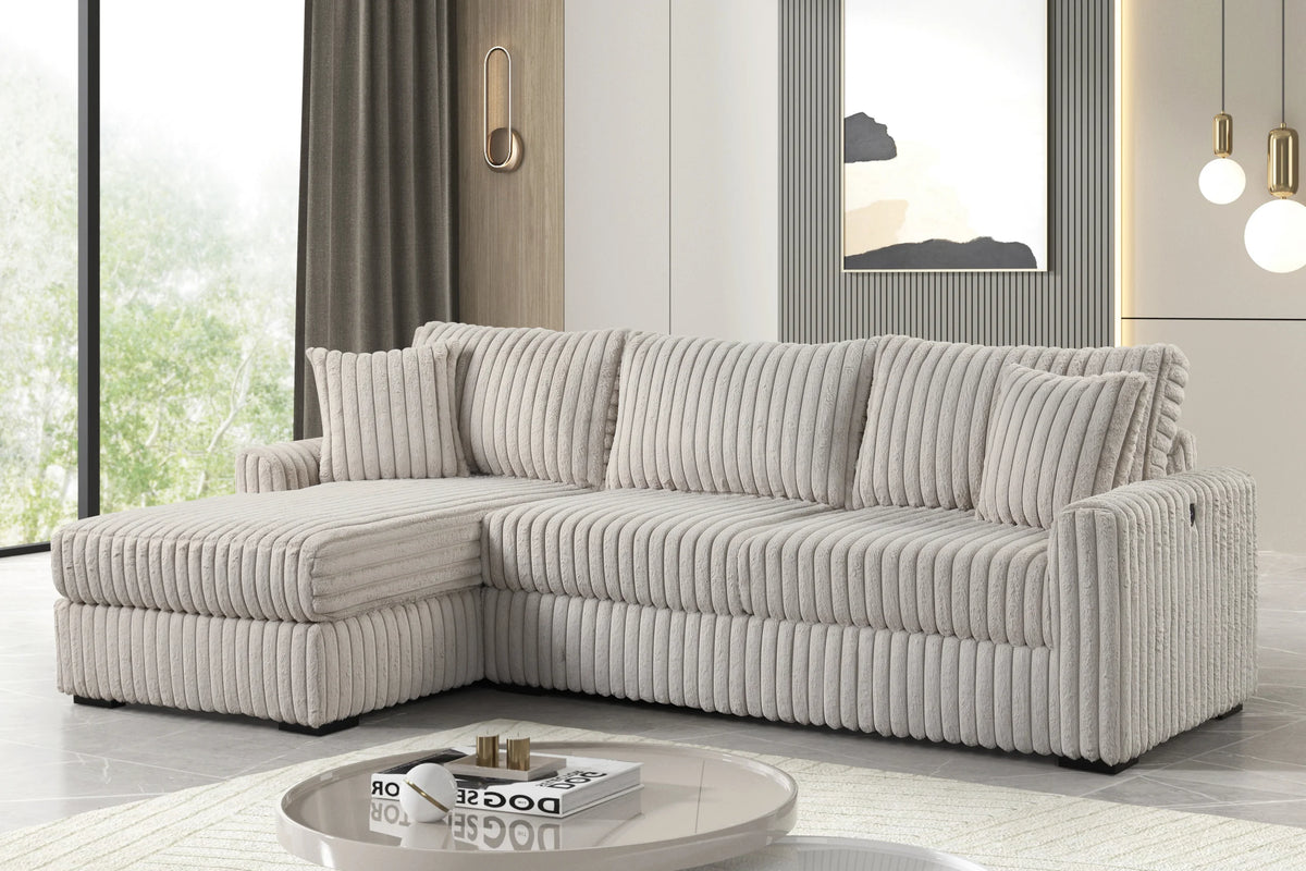 Sol Siberia Gray RAF Reversible Sectional