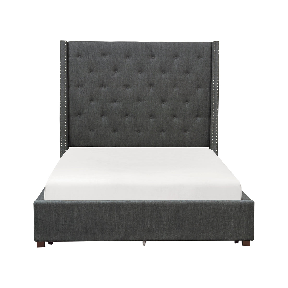 Fairborn Gray California King Upholstered Platform Bed