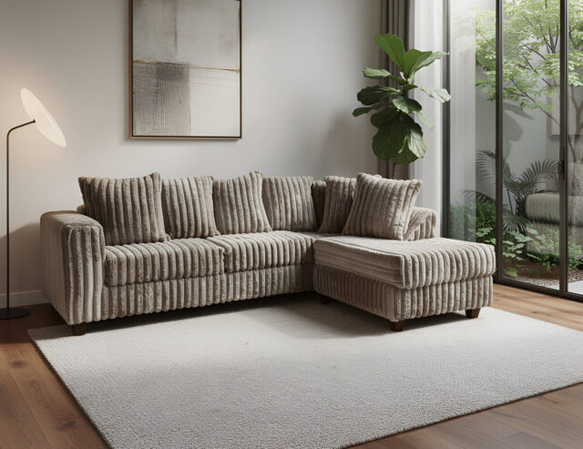 Gia Mocha Arm Facing (RAF) Sectional