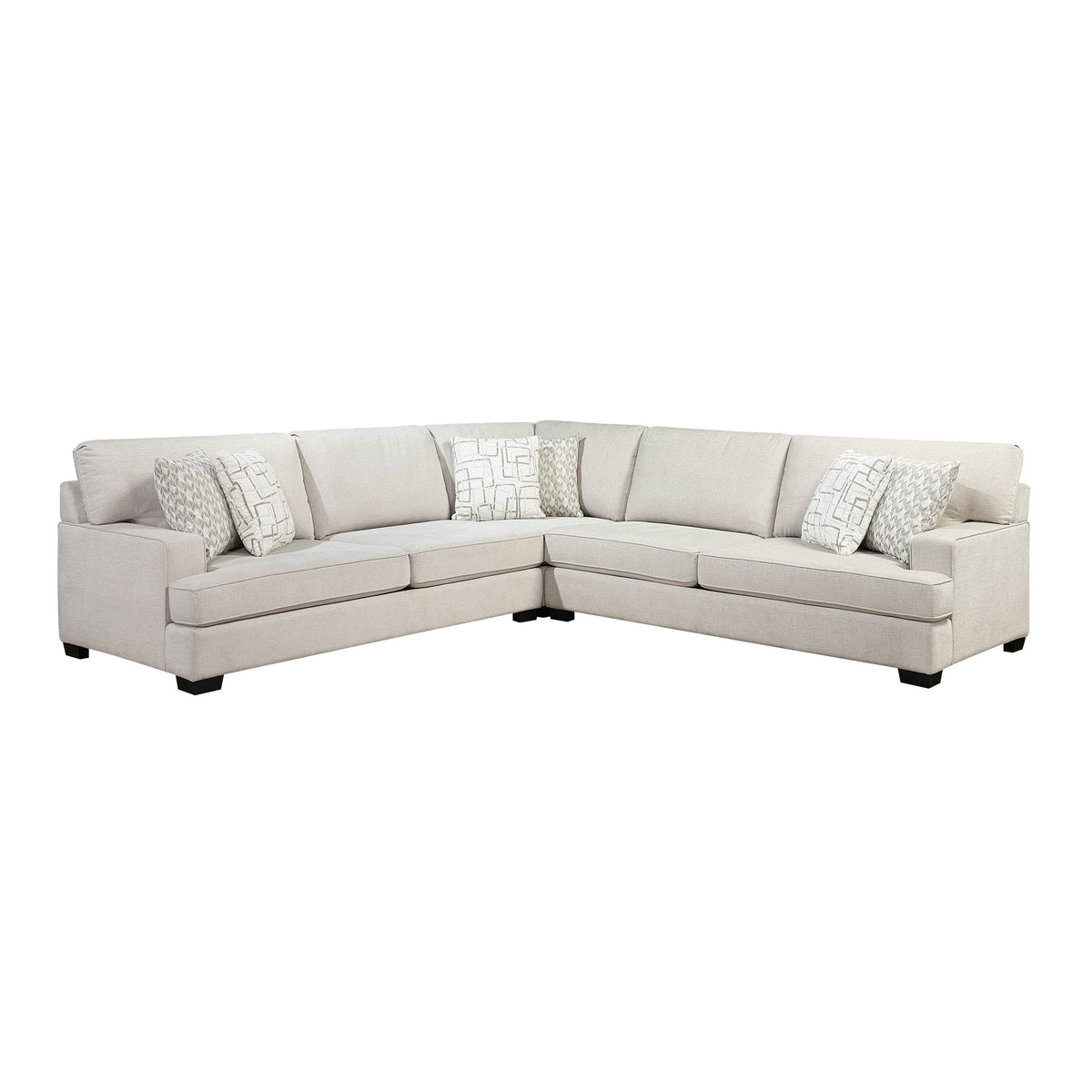 Livia Beige 3-Piece Sectional