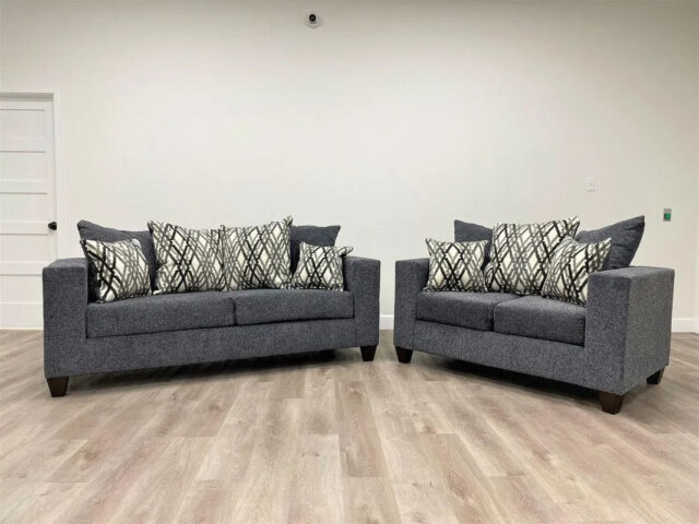 Monroe Steel Sofa & Loveseat