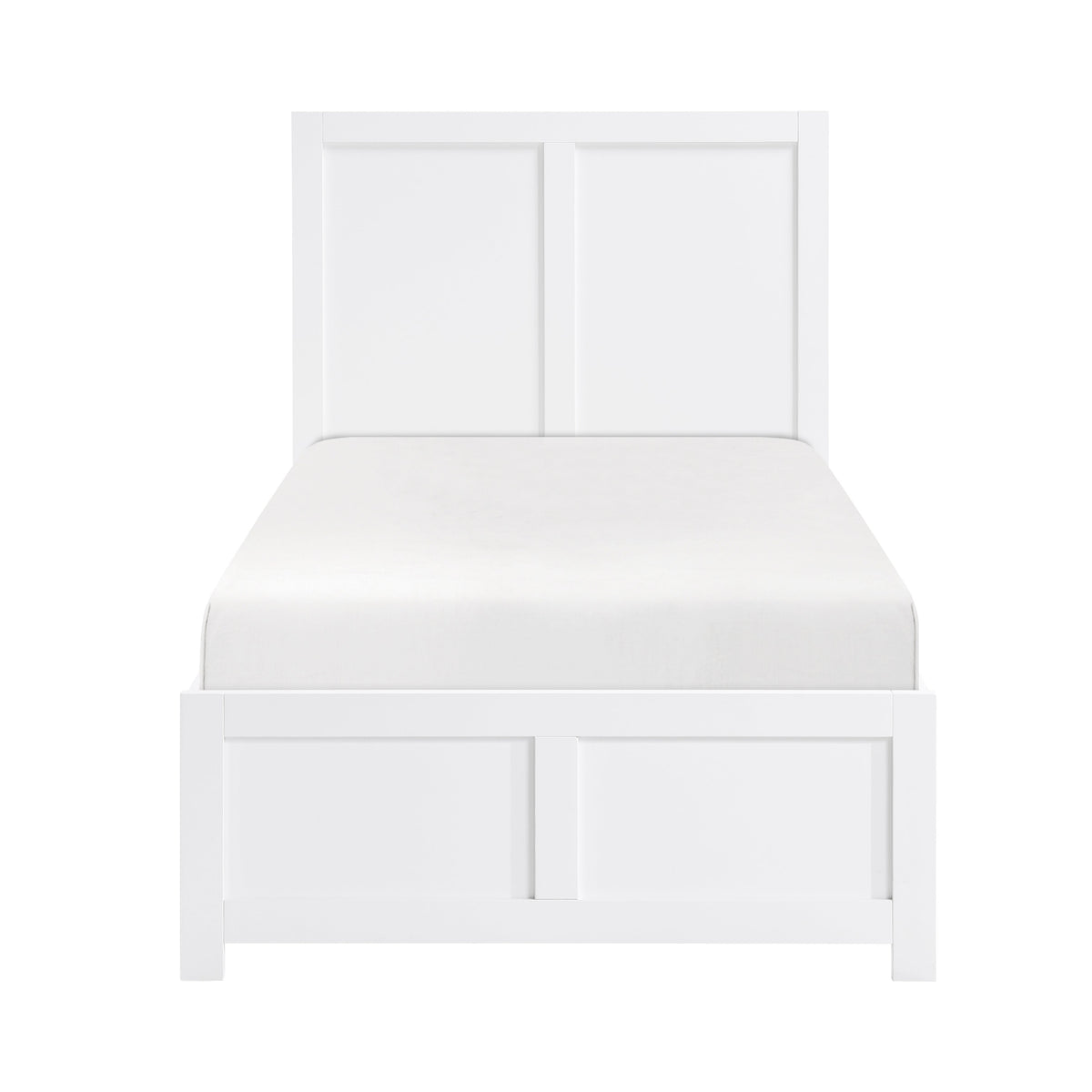 Galen White Twin Platform Bed