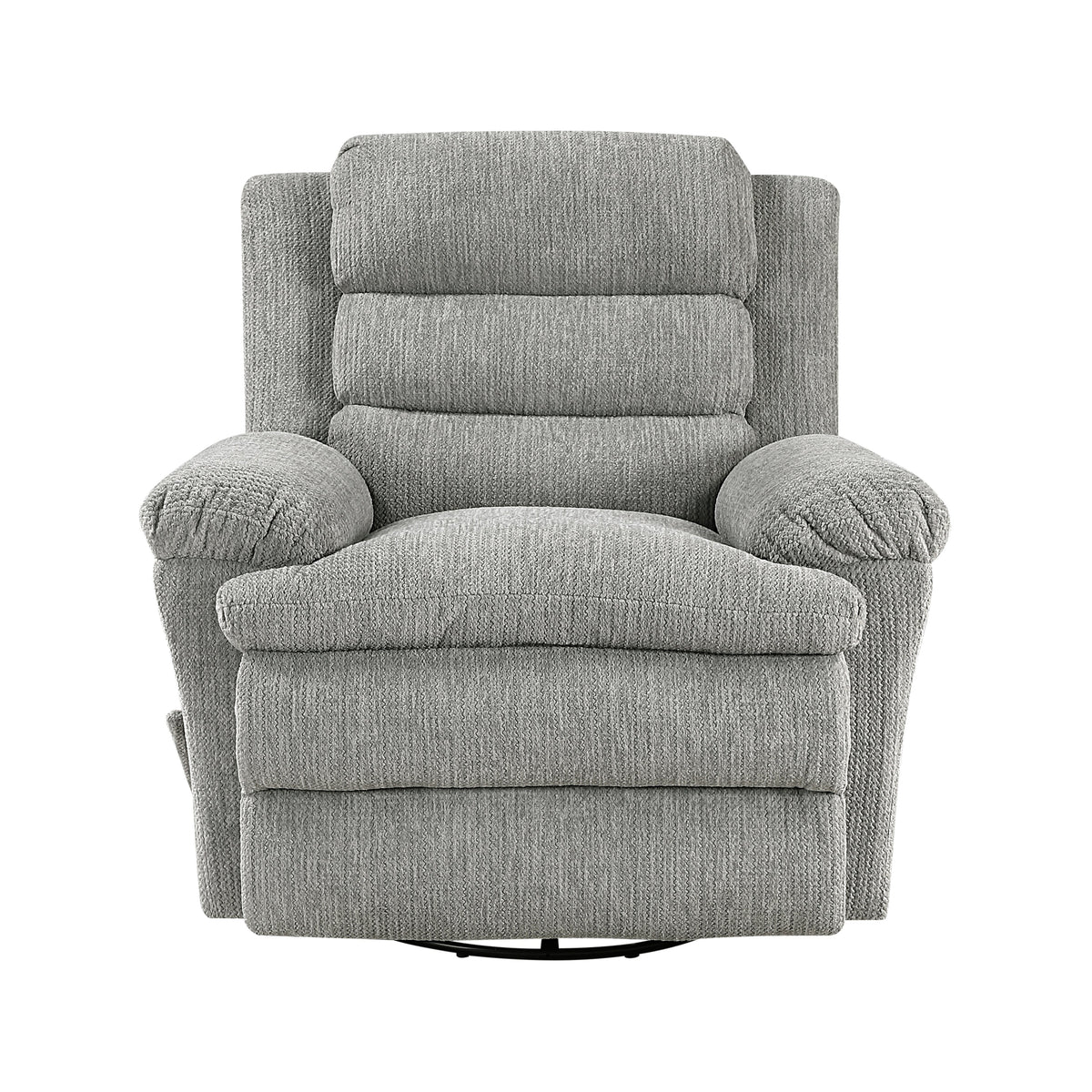 Oxford Gray Swivel Glider Reclining Chair