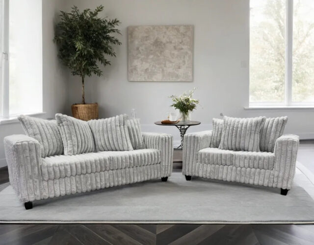 Larce Grey Sofa & Loveseat