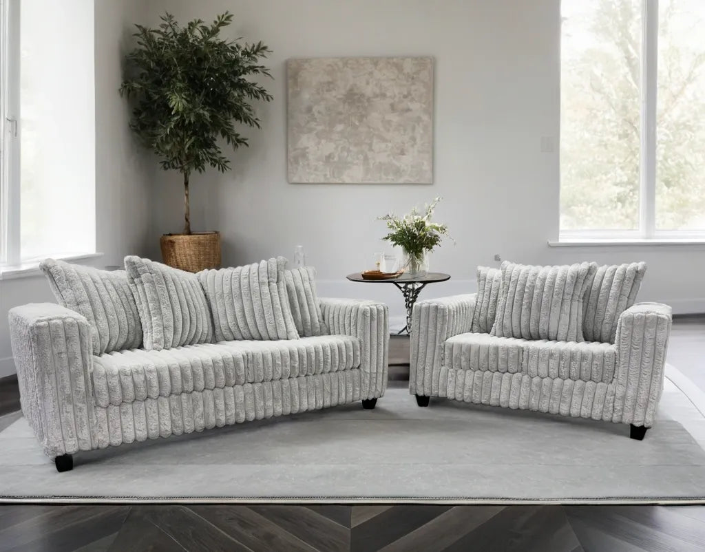 Larce Grey Sofa & Loveseat