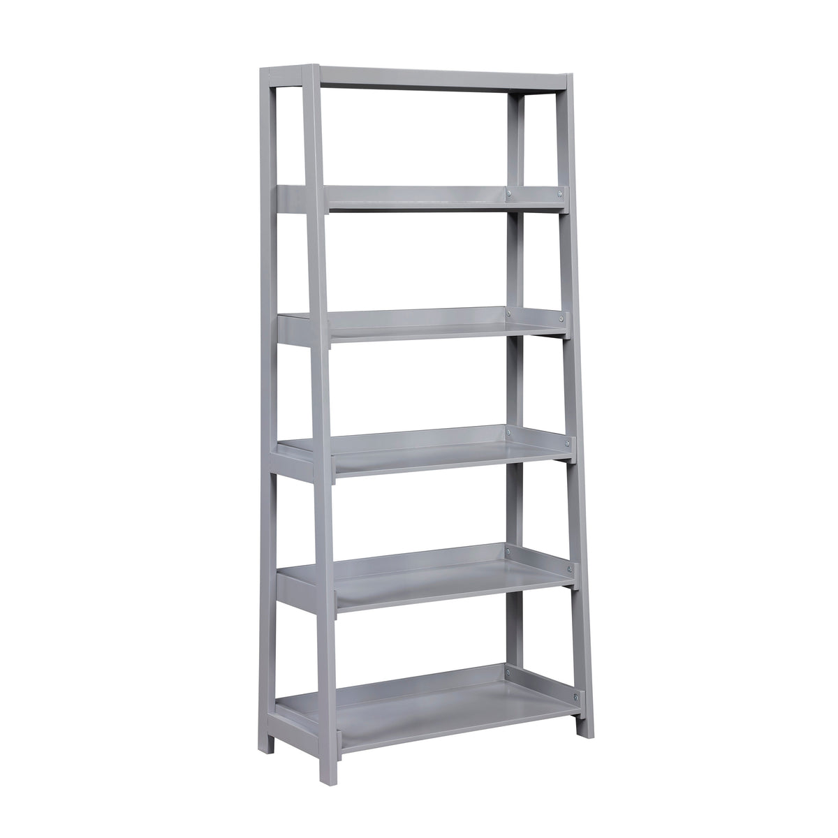 Sloane Gray Bookcase with 5 Fixed Shelves