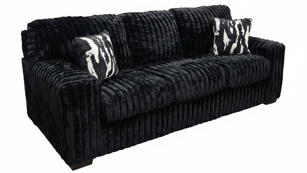 S319 Sofa and Loveseat (Black) - Image 2