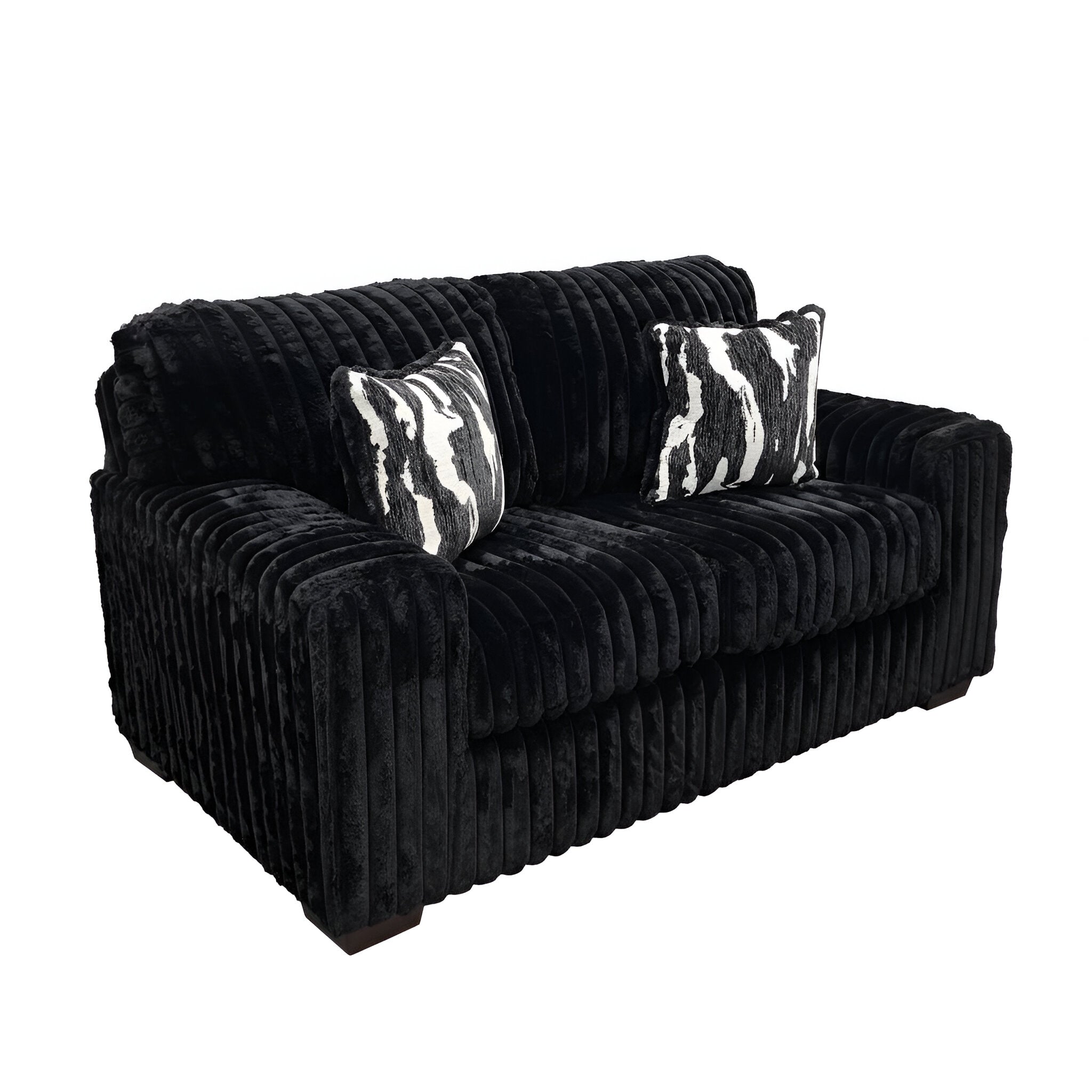 S319 Sofa and Loveseat (Black) - Image 3