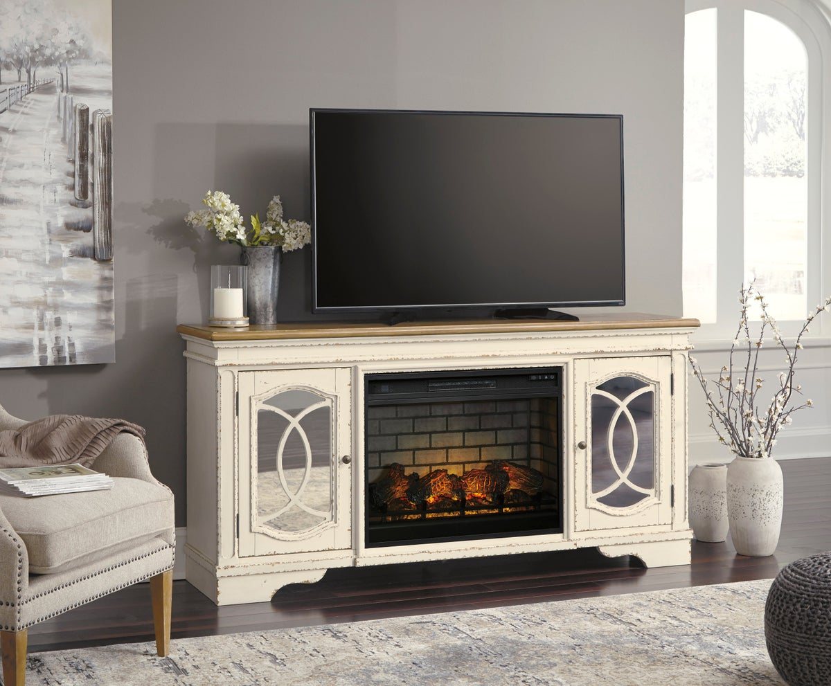 W743-68 - TV Stand w/Fireplace 74"L