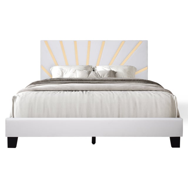 Nico White Platform - Queen, King Bed - Image 3