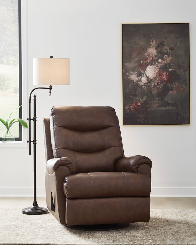 U1340061 - Swivel Glider Recliner (TOP GRAIN LEATHER)