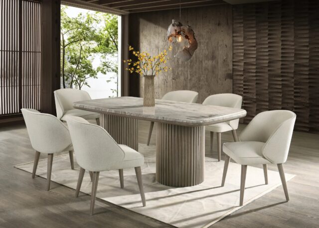 Samara Genuine Marble 7-Piece Dining Room Set