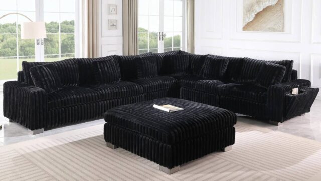 Snuggle Station Black Sectional