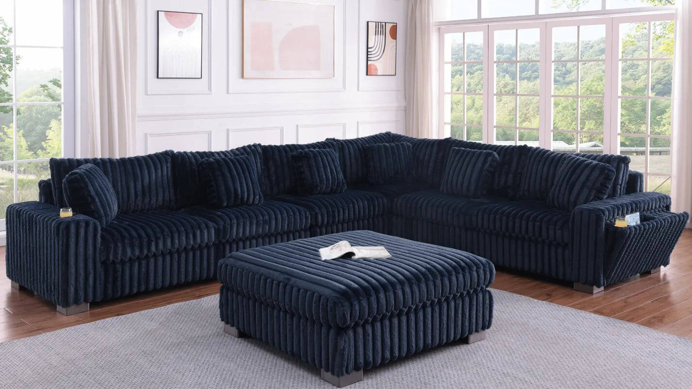 Snuggle Station Blue Sectional