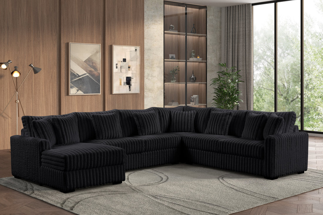 Solana Black Left Arm Facing (LAF) Sectional