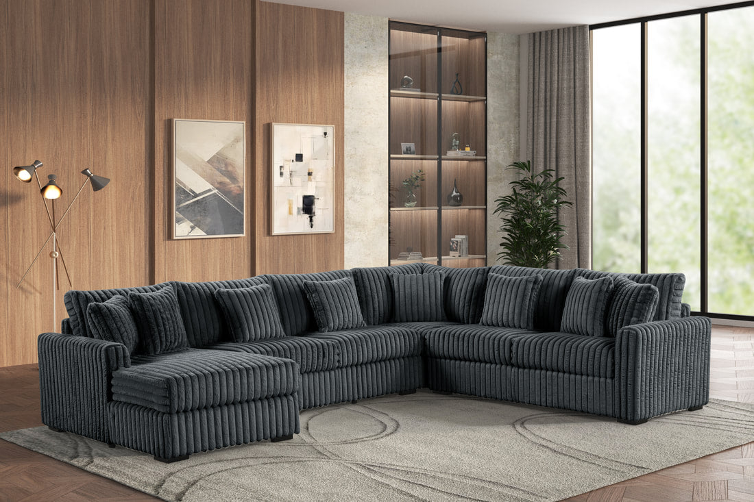 Solana Charcoal Left Arm Facing (LAF) Sectional