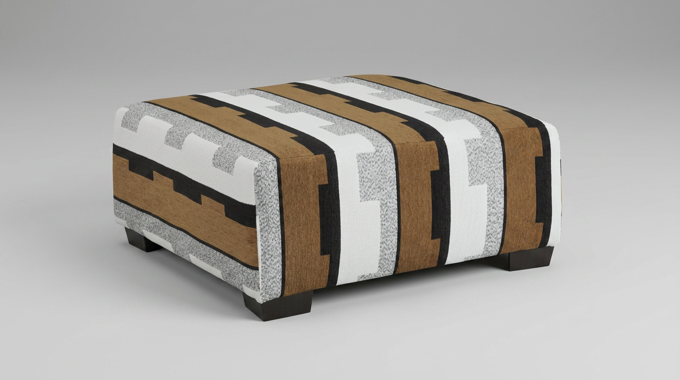 Sphinx Brown/Beige Accent Ottoman