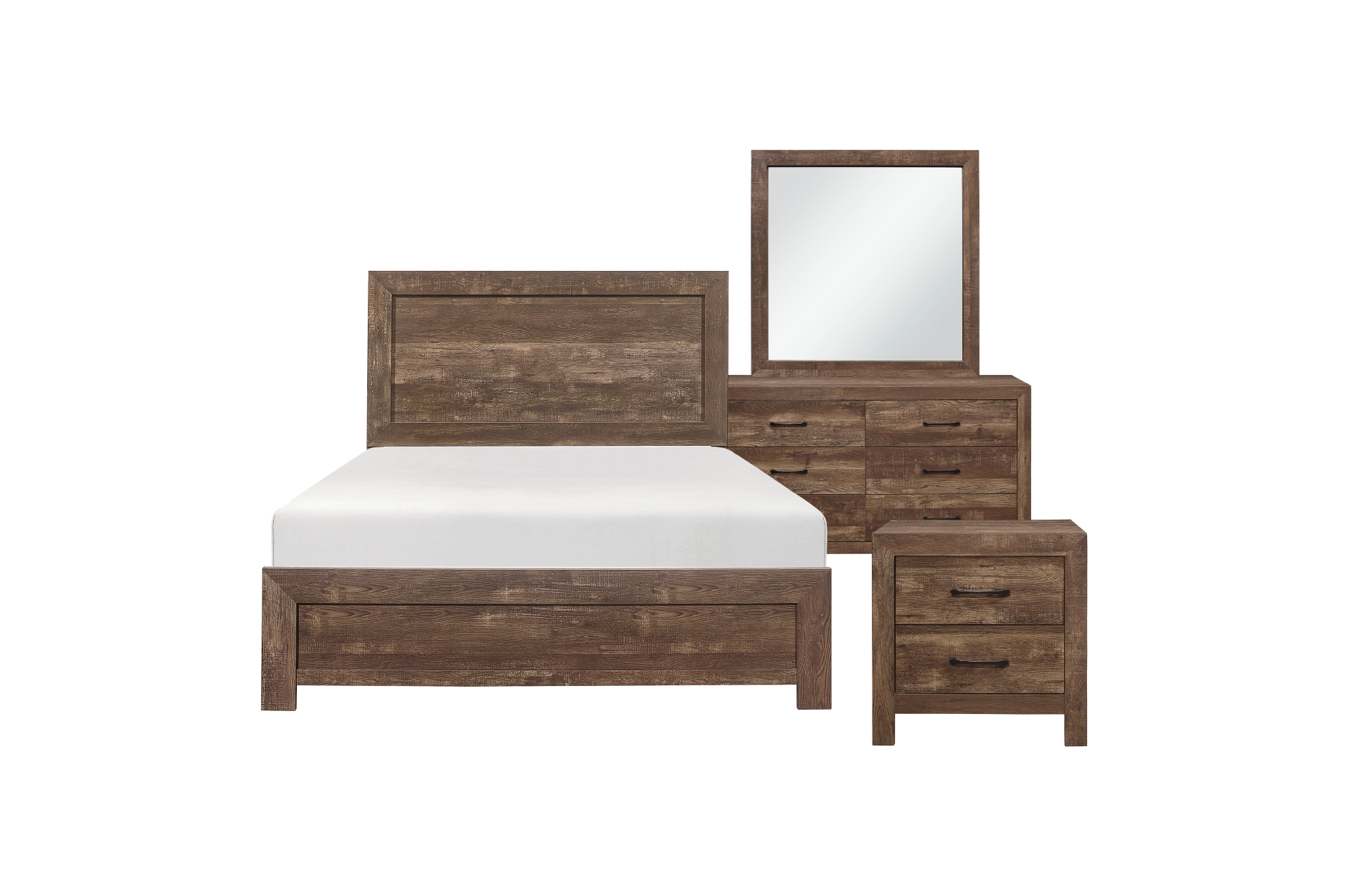 1534 Corbin Rustic Brown Bedroom Set