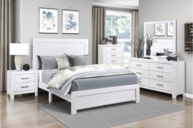 1534WH Corbin White Bedroom Set