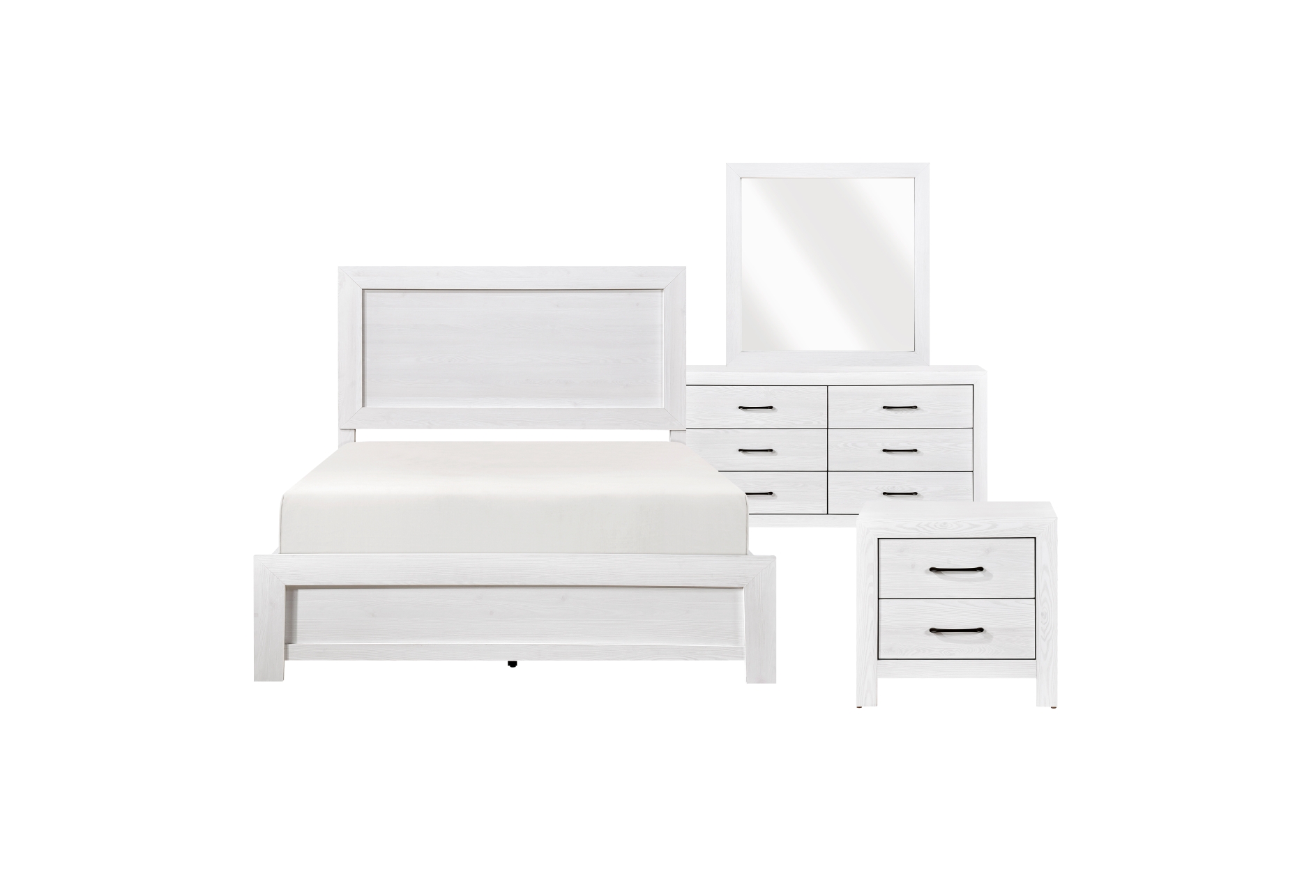 1534WH Corbin White Bedroom Set