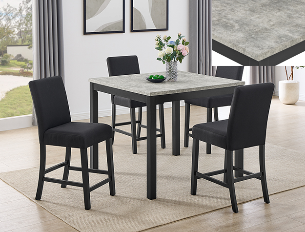 1715CC Lennon Concrete Counter Height Dining Set