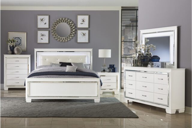 1916W Allura White Bedroom Set
