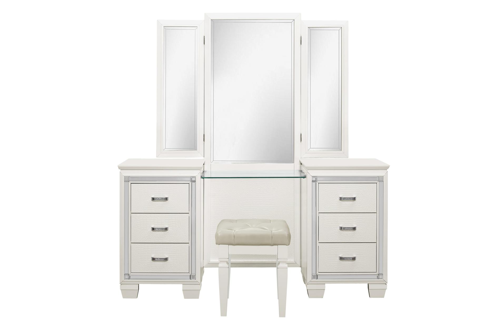 1916W Allura White Bedroom Set