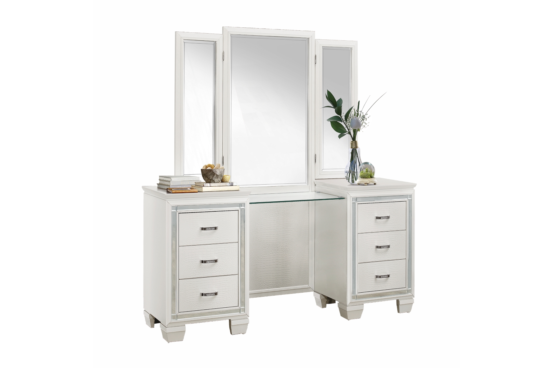 1916W Allura White Bedroom Set